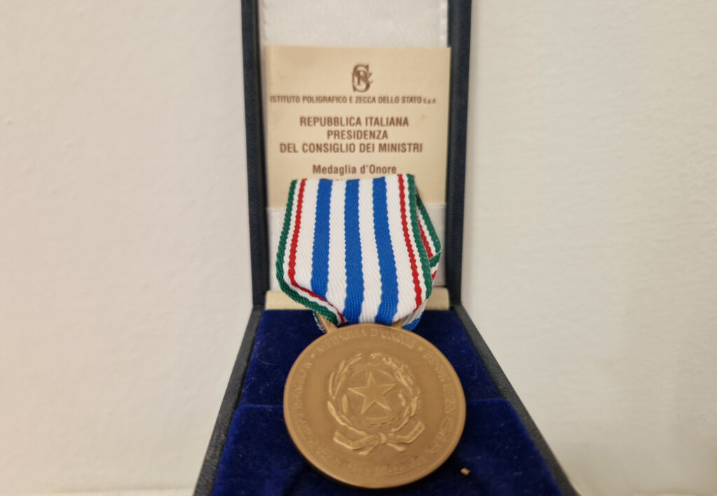 Una medaglia d'onore conferita ad un ex internato umbro al Quirinale