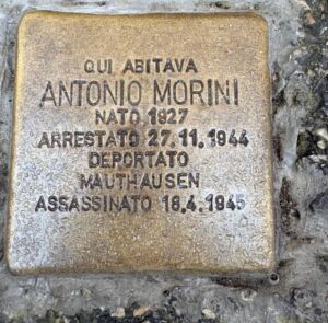 Pietra d'inciampo in memoria di Antonio Morini- Imola (BO)