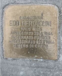 Pietra d'inciampo in memoria di Edo Bertaccini - Forlì