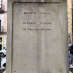 Lapide con iscrizione guerra 1935 1936 monumento Cerisano